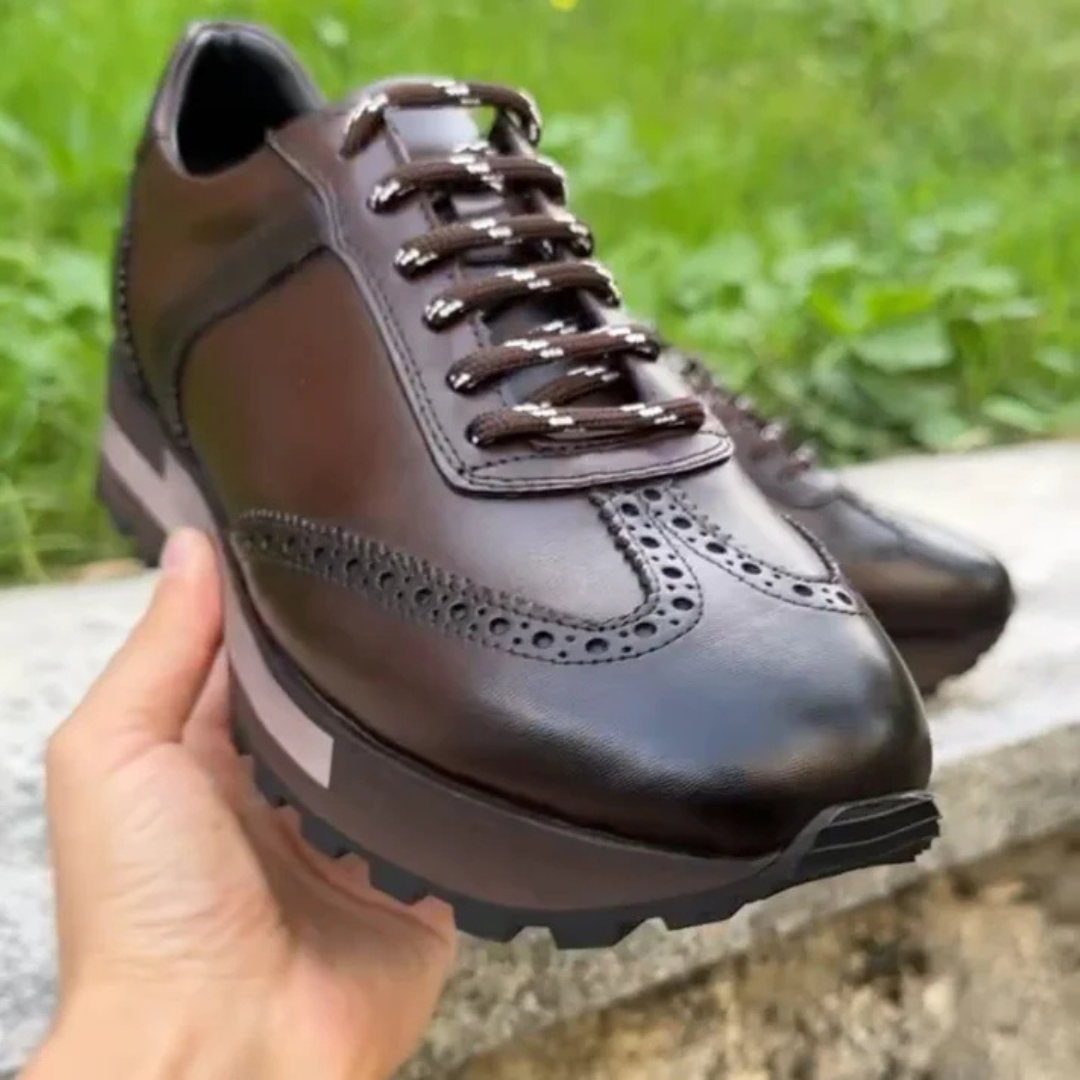 Zapatos Deportivas de Cuero Genuino