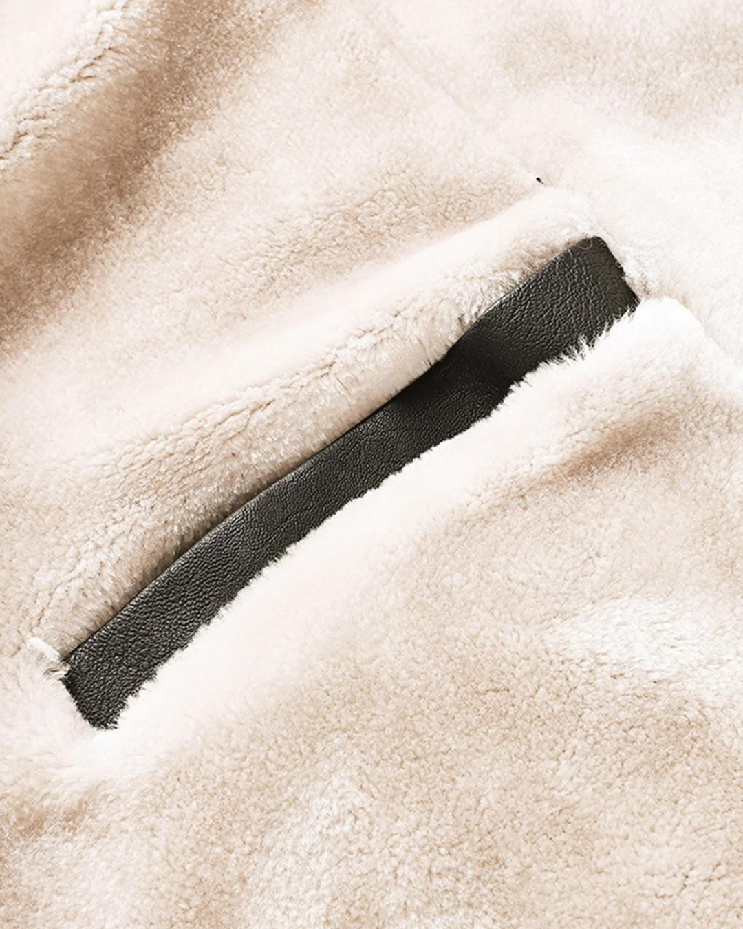 Chaqueta de Cuero Afelpada para Hombres