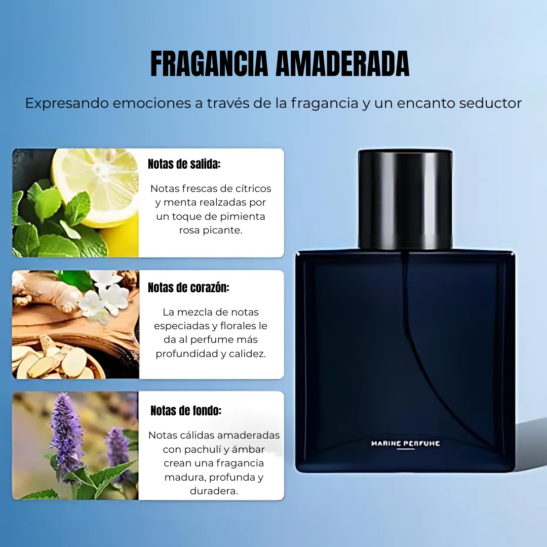 Perfume Marino con Aroma Fresco y Sofisticado para Hombre en Presentación de 50 ml