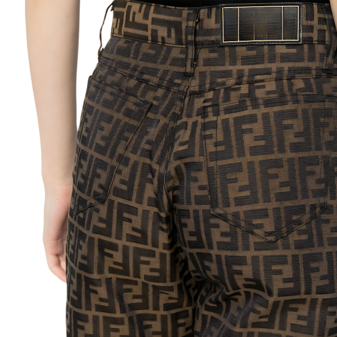 Pantalón con Estampado en Tono Marrón para Mujer