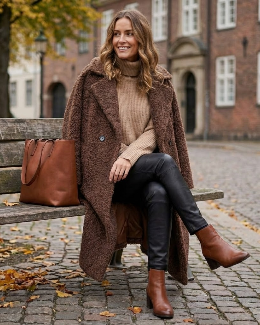 Abrigo Largo de Borrego para Mujer®