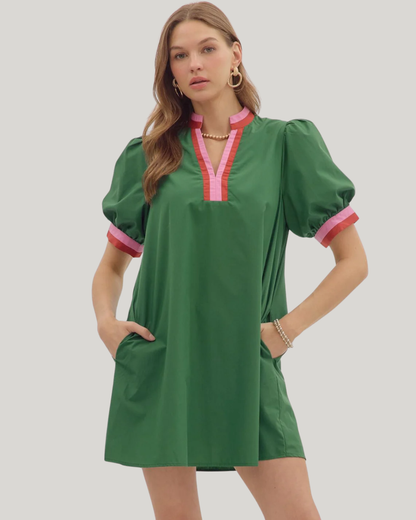 Vestido de Cuello en V para Mujer®