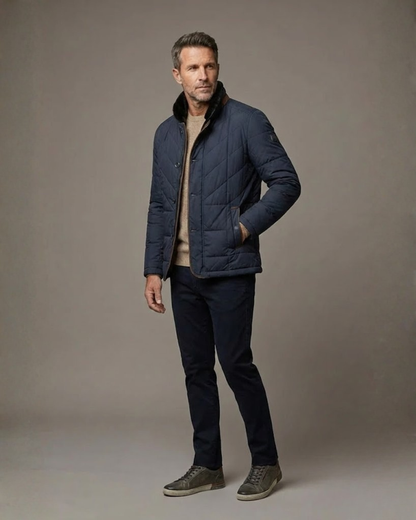 Abrigo Masculino de Estilo Sofisticado con Cuello Clásico®