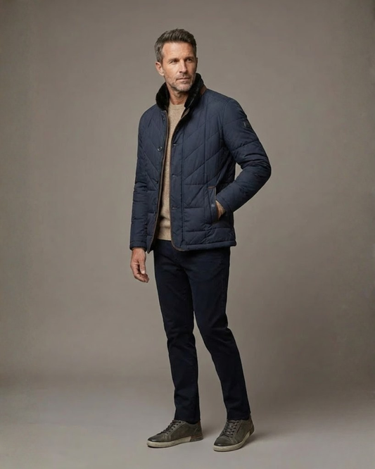 Abrigo Masculino de Estilo Sofisticado con Cuello Clásico®