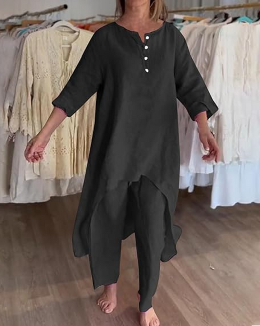 Conjunto Casual de Lino para Mujer Estilo Natural