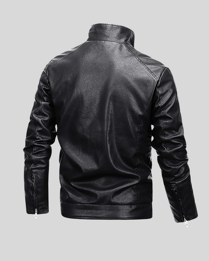 Chaqueta de Cuero Afelpada para Hombres