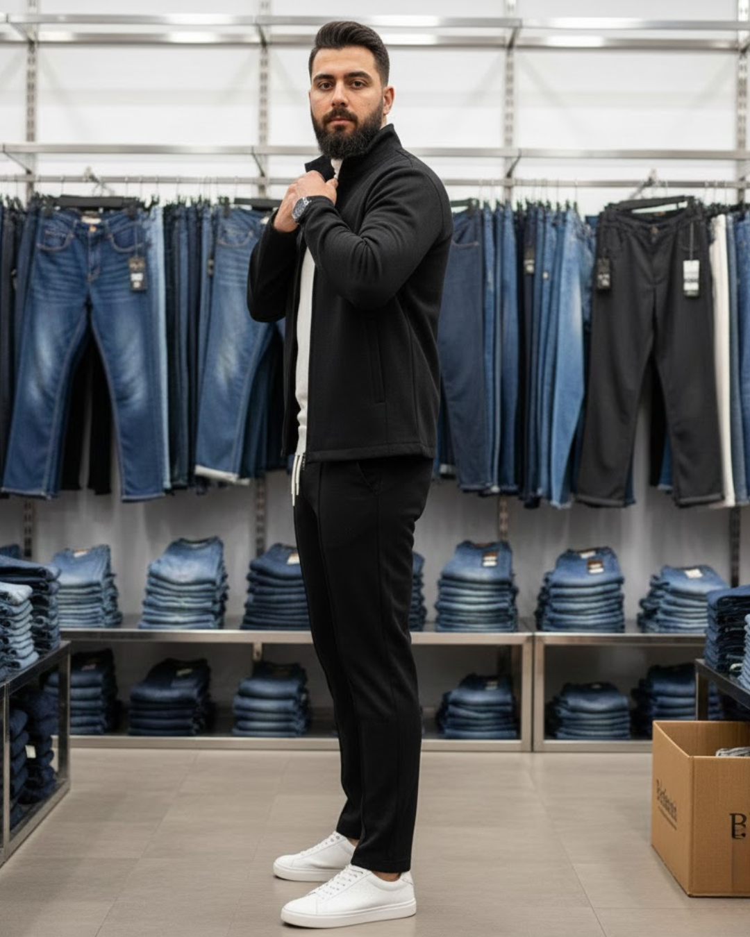 Conjunto deportivo bordado de dos piezas muy versátil para hombre®