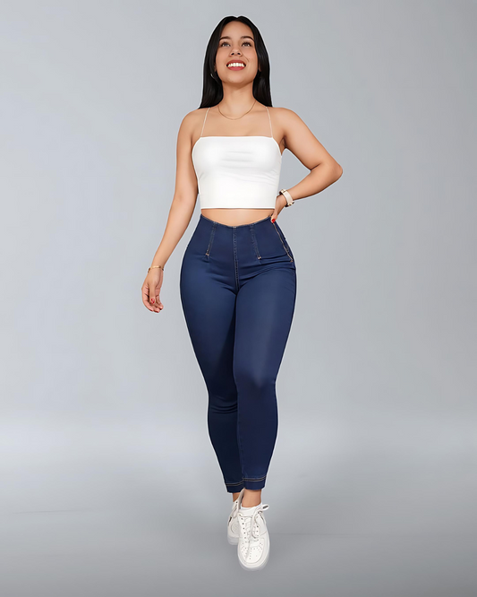 Jeans Tiro Alto Levanta Glúteos