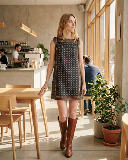 Vestido Mini Vintage de Elegancia Retro y Estilo Bohemio®