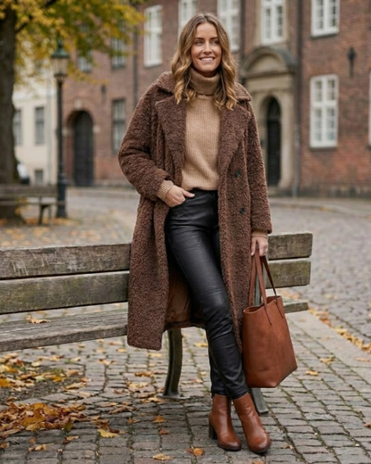 Abrigo Largo de Borrego para Mujer®