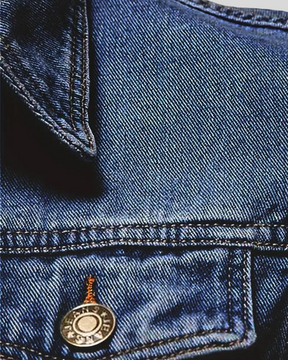 Chaqueta Oscura Vaquera Informal para Hombre