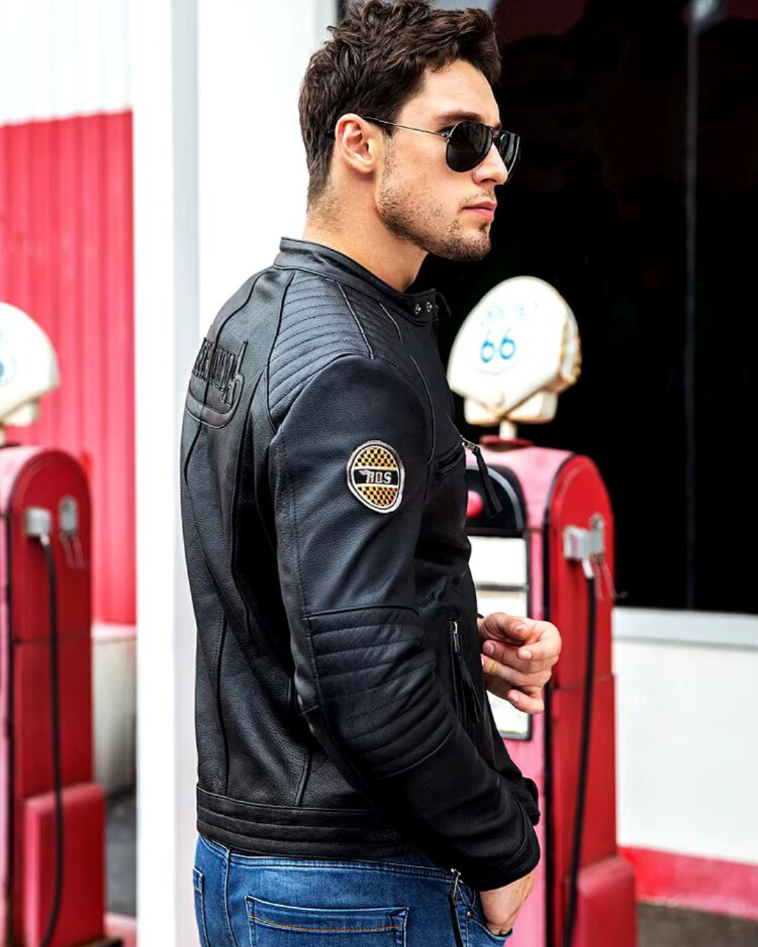 Chaqueta de Cuero Genuino para Hombre y Mujer