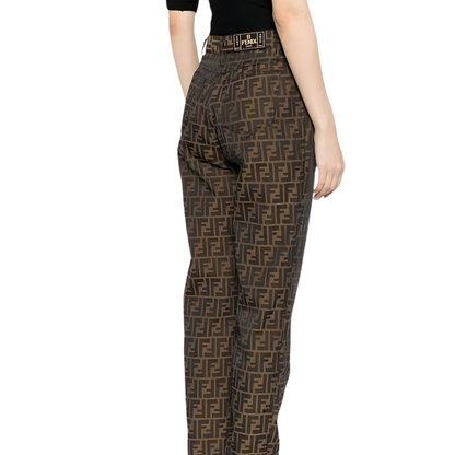 Pantalón con Estampado en Tono Marrón para Mujer