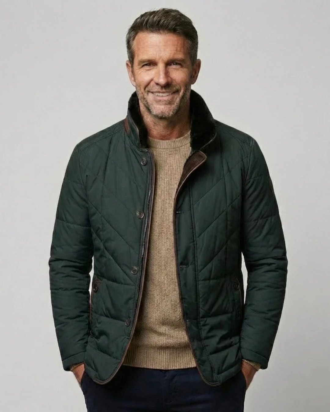 Abrigo Masculino de Estilo Sofisticado con Cuello Clásico®