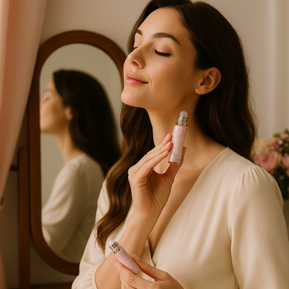 Perfume Roll-On para Mujer de Aroma Intenso y Elegancia Compacta