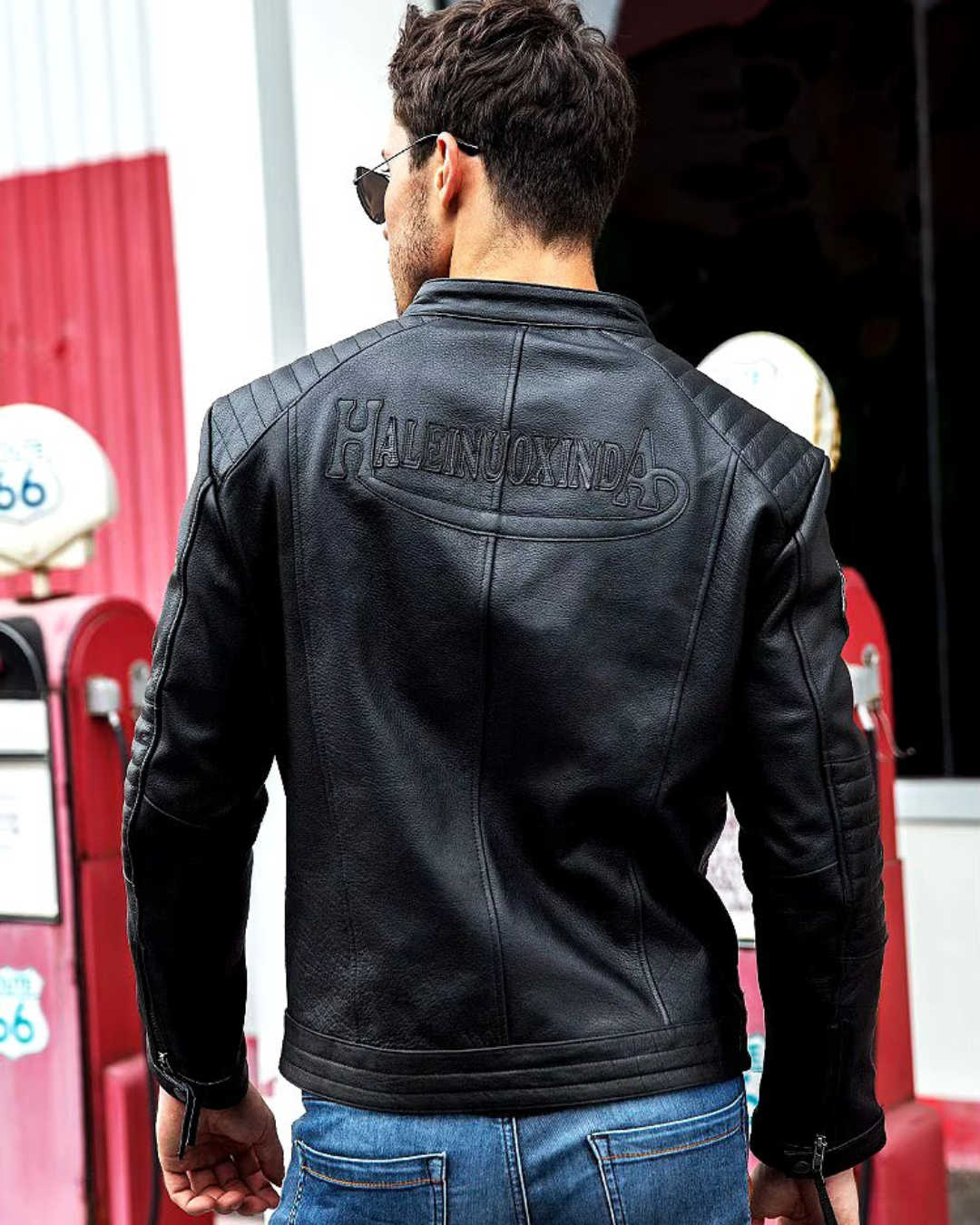 Chaqueta de Cuero Genuino para Hombre y Mujer