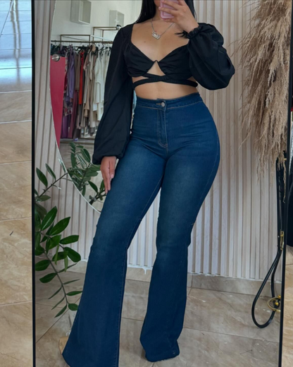 Pantalón Campana Cintura Alta Moldeador