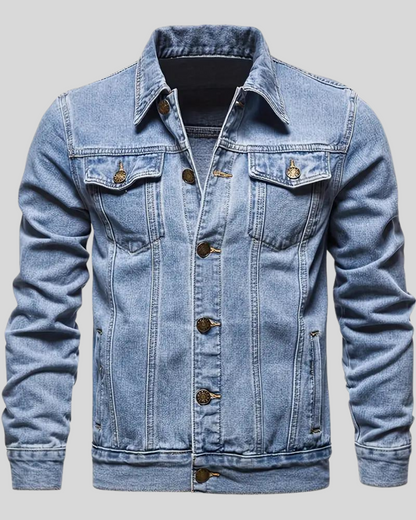 Chaqueta Oscura Vaquera Informal para Hombre