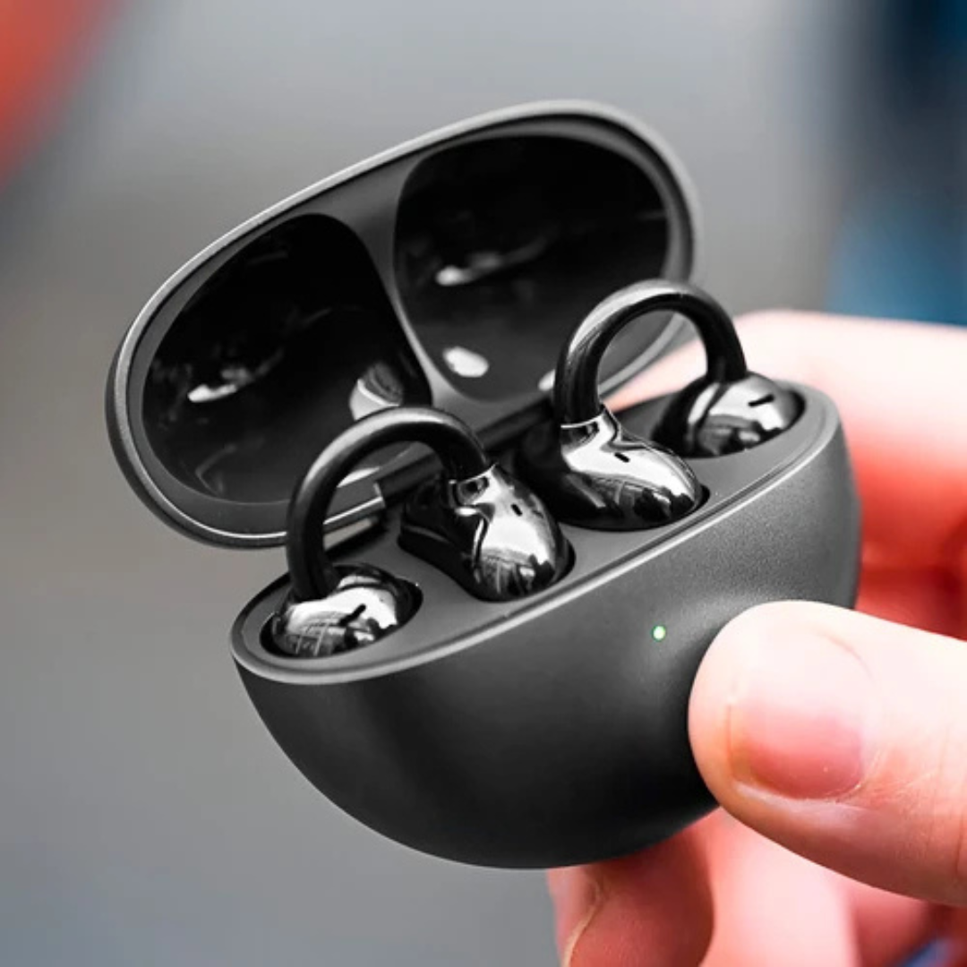 Auriculares de Diseño Abierto con Estuche de Carga y Hasta 36 Horas de Autonomía