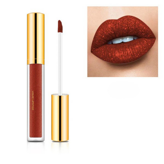 Barra de Labios Líquida Metalizada con Brillo Diamante (PROMOCIÓN 2X1)