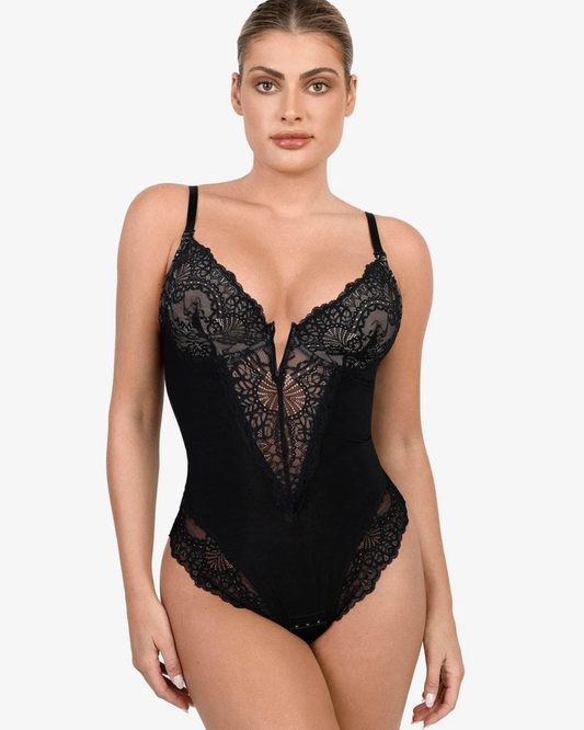 Body Narni de Encaje con Escote en V